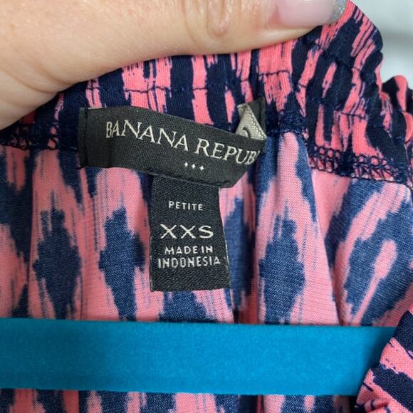 BANANA REPUBLIC Womens Ikat Spaghetti Strap Fit and Flare Dress Petite XXS - Picture 6 of 9